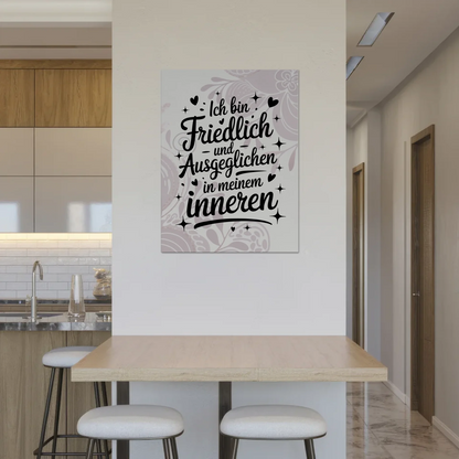 Positives Wandbild Magnet: Ich bin friedlich und ausgeglichen