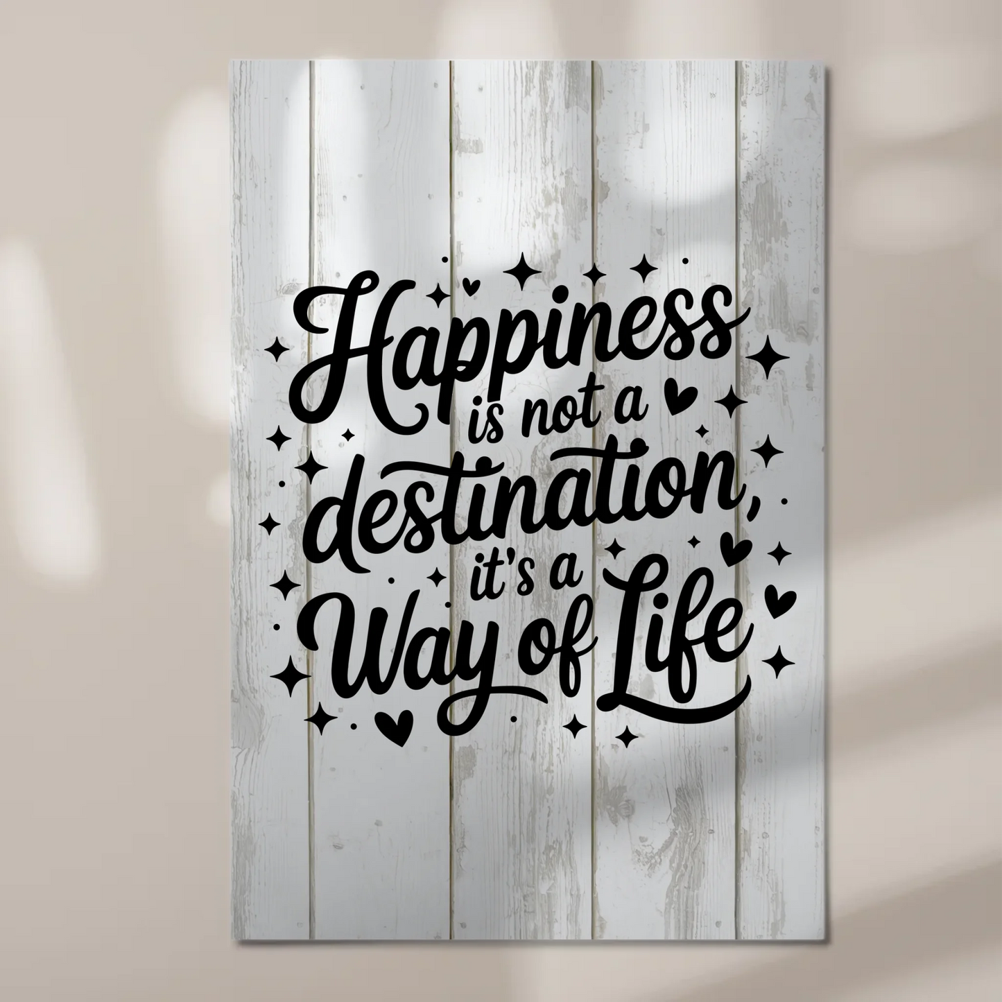 Magnet Poster mit Spruch Happiness is not a destination