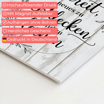 Spruch Affirmation Magnet Wandbild Positiv Neues Lernen