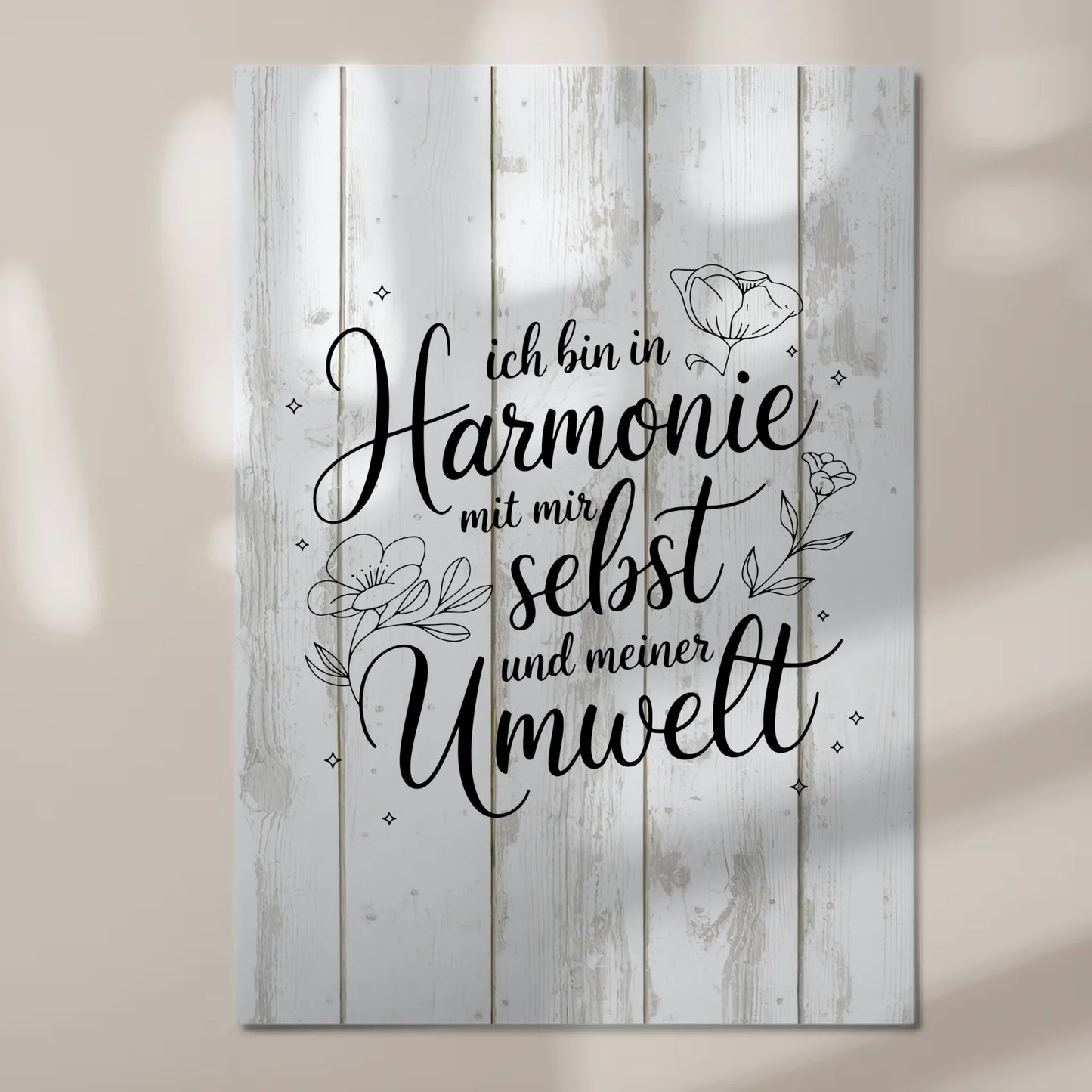 Affirmation Magnet Wandbild Positiv Spruch Harmonie Umwelt