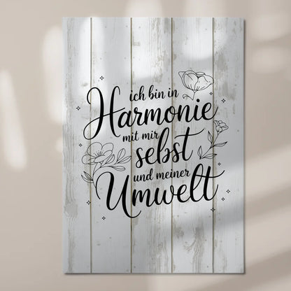 Affirmation Magnet Wandbild Positiv Spruch Harmonie Umwelt