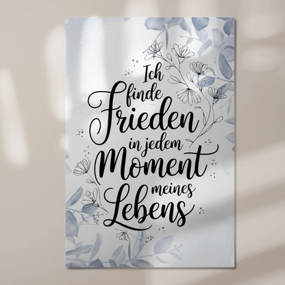 Magnet Poster mit Spruch Affirmation Positiv Frieden Leben