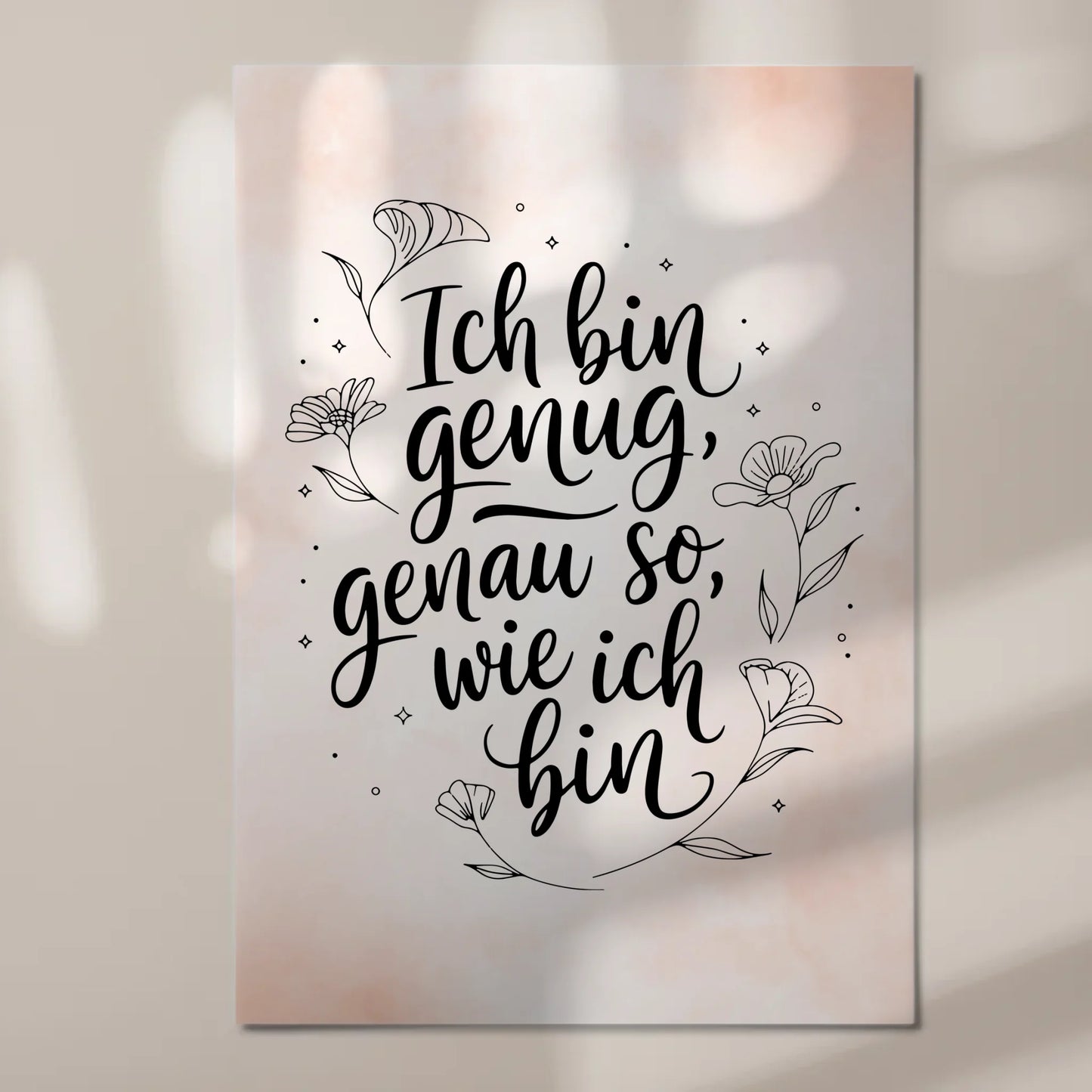 Affirmation Magnet Poster Ich bin genug positiv