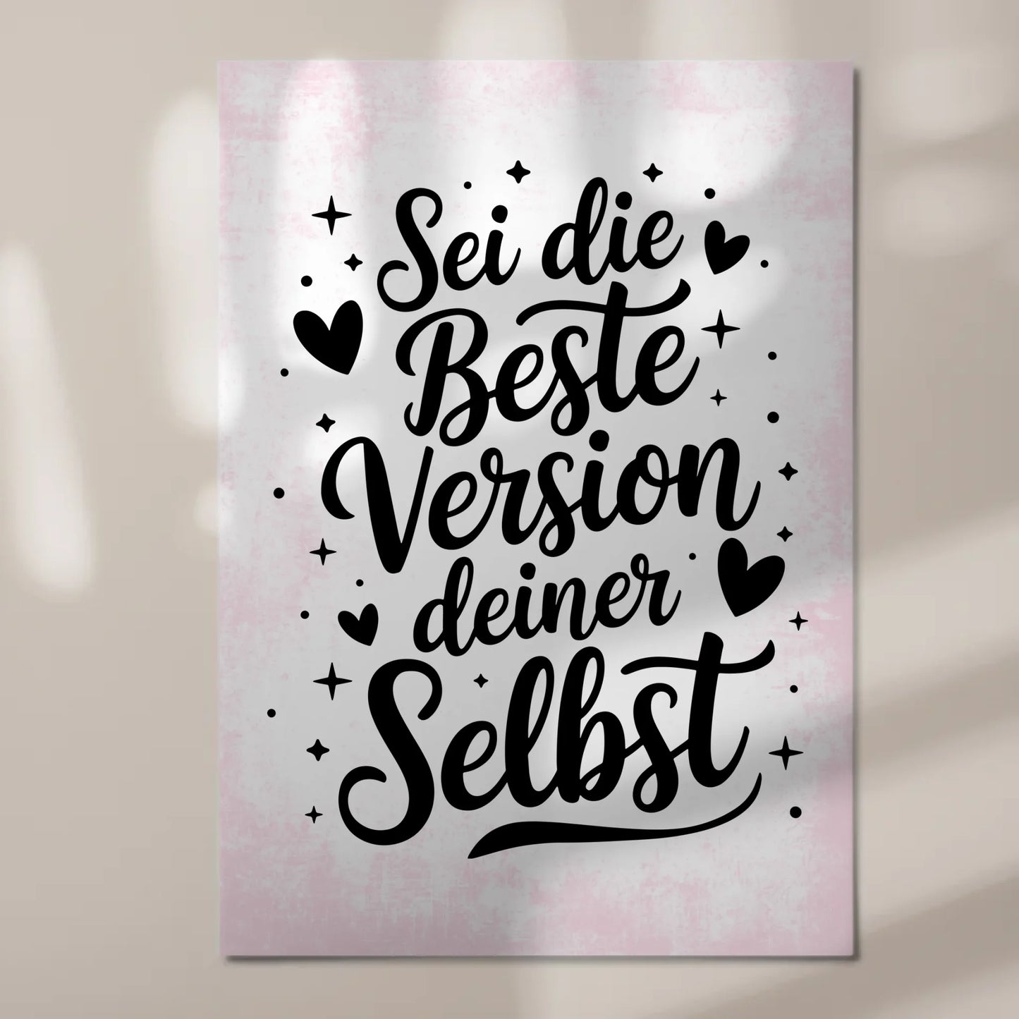 Spruch Fotoboard Magnet Wandbild Beste Version deiner Selbst