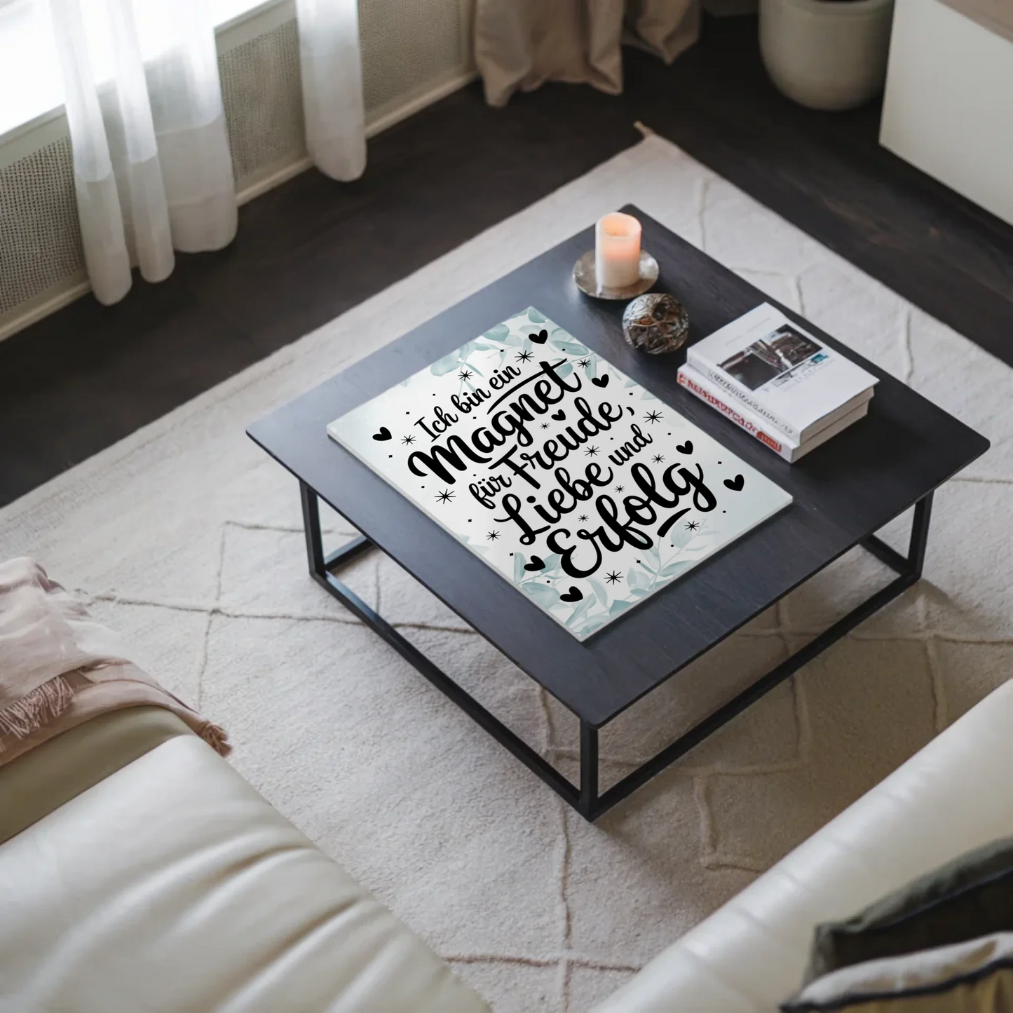 Affirmation Magnet Poster - Positiv: Freude, Liebe, Erfolg