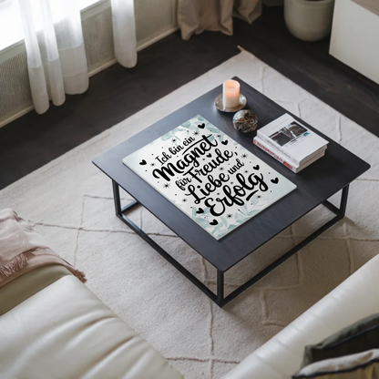 Affirmation Magnet Poster - Positiv: Freude, Liebe, Erfolg
