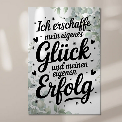 Affirmation Magnet Wandbild - Dein Glück und Erfolg