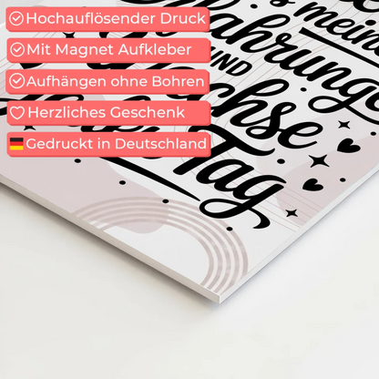 Magnetisches Sprüche Poster Affirmation: Ich lerne und wachse