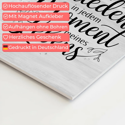 Magnetisches Sprüche Poster Affirmation Frieden im Leben