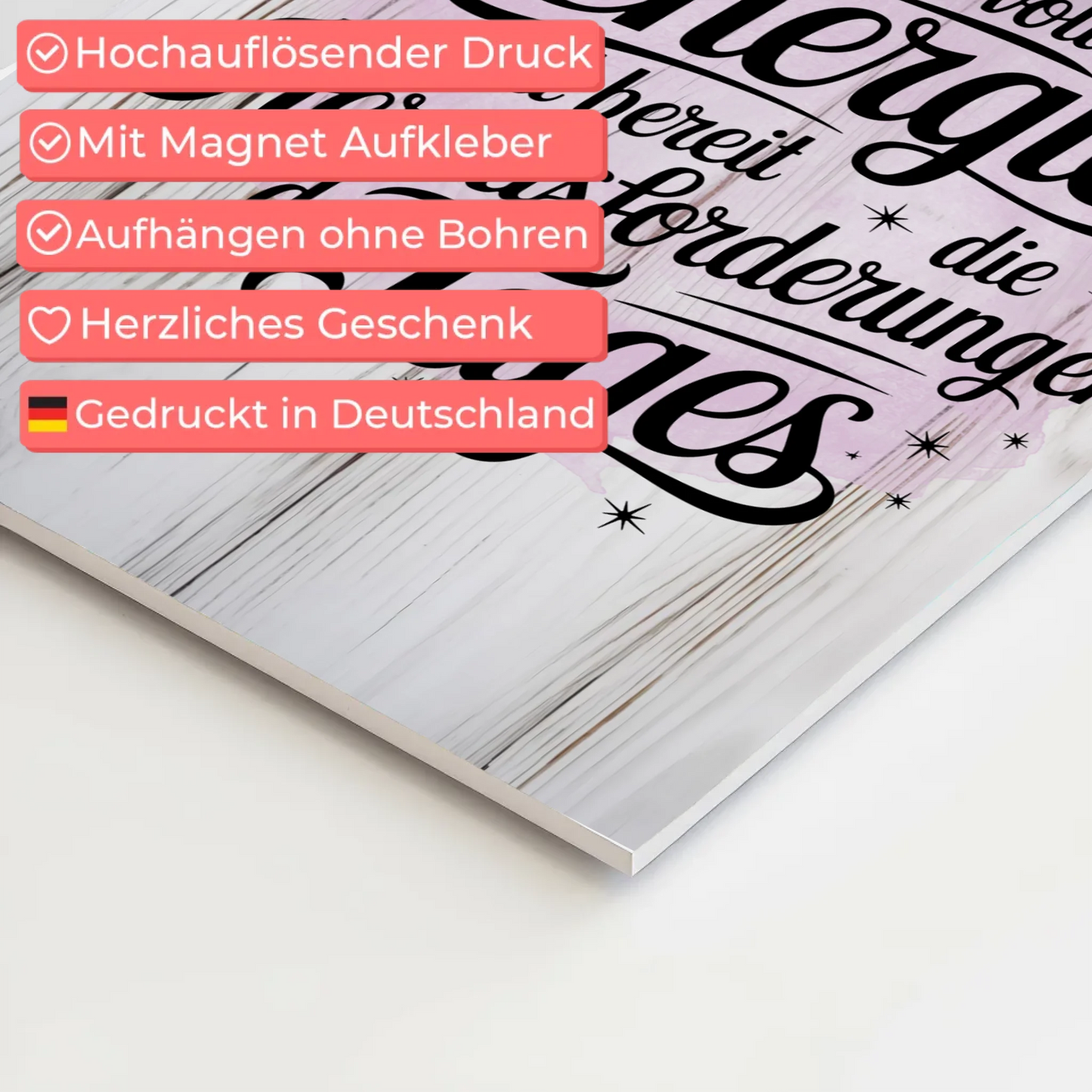 Affirmation Magnet Wandbild Ich bin voller Energie Poster