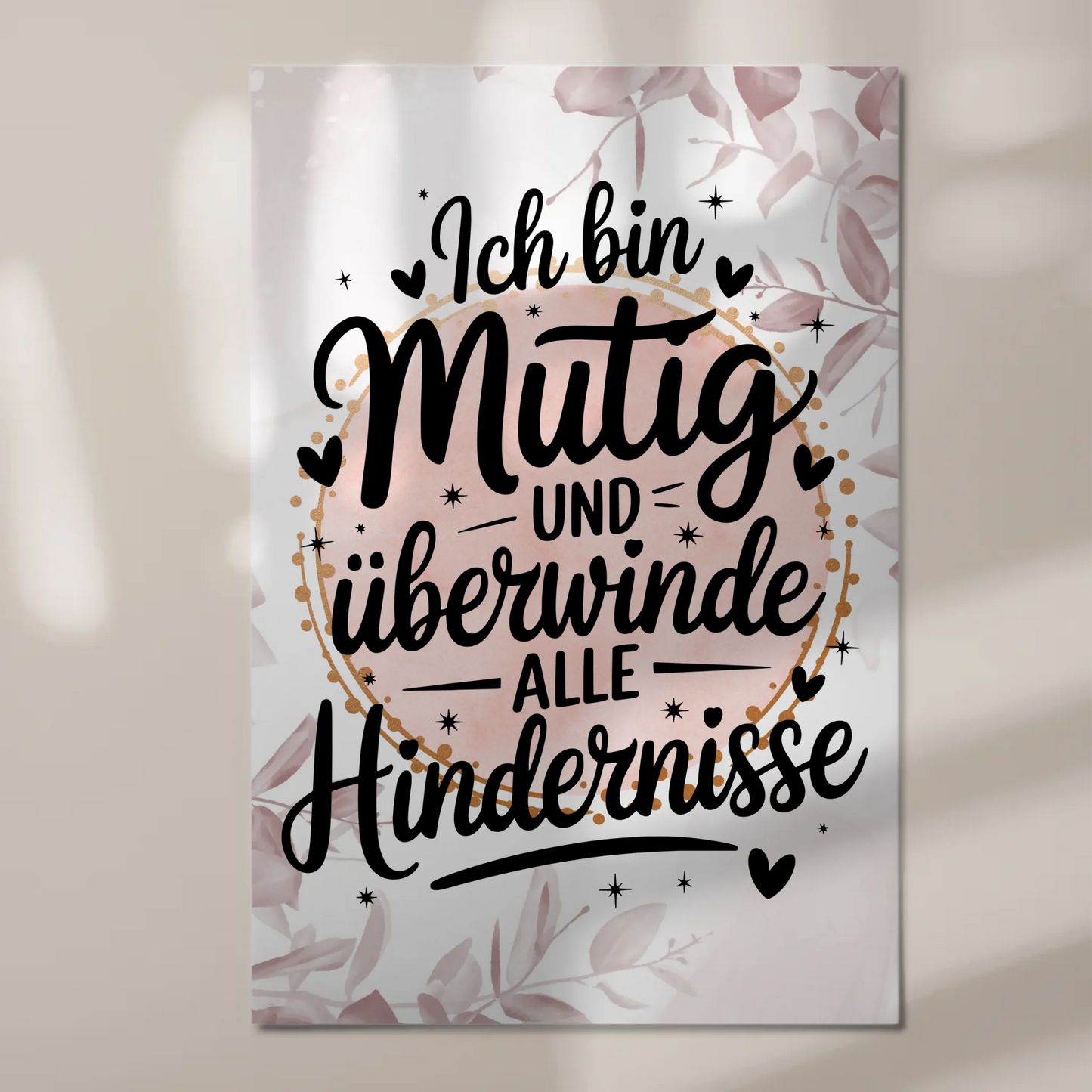 Magnetisches Wandbild Spruch Affirmation Ich bin mutig