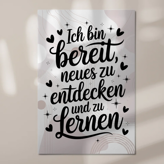 Spruch Affirmation Magnet Wandbild Positiv Neues Lernen Fotoboard