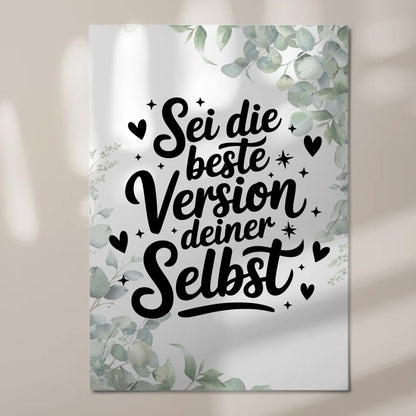 Sprüche Poster Magentisch - Beste Version deiner selbst