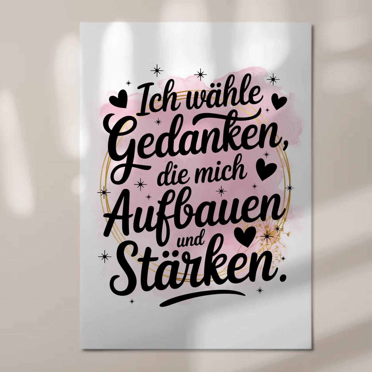 Magnetisches Sprüche Poster: Affirmation für Stärke