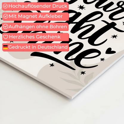 Magnet Poster Spruch Let Your Light Shine Geschenk