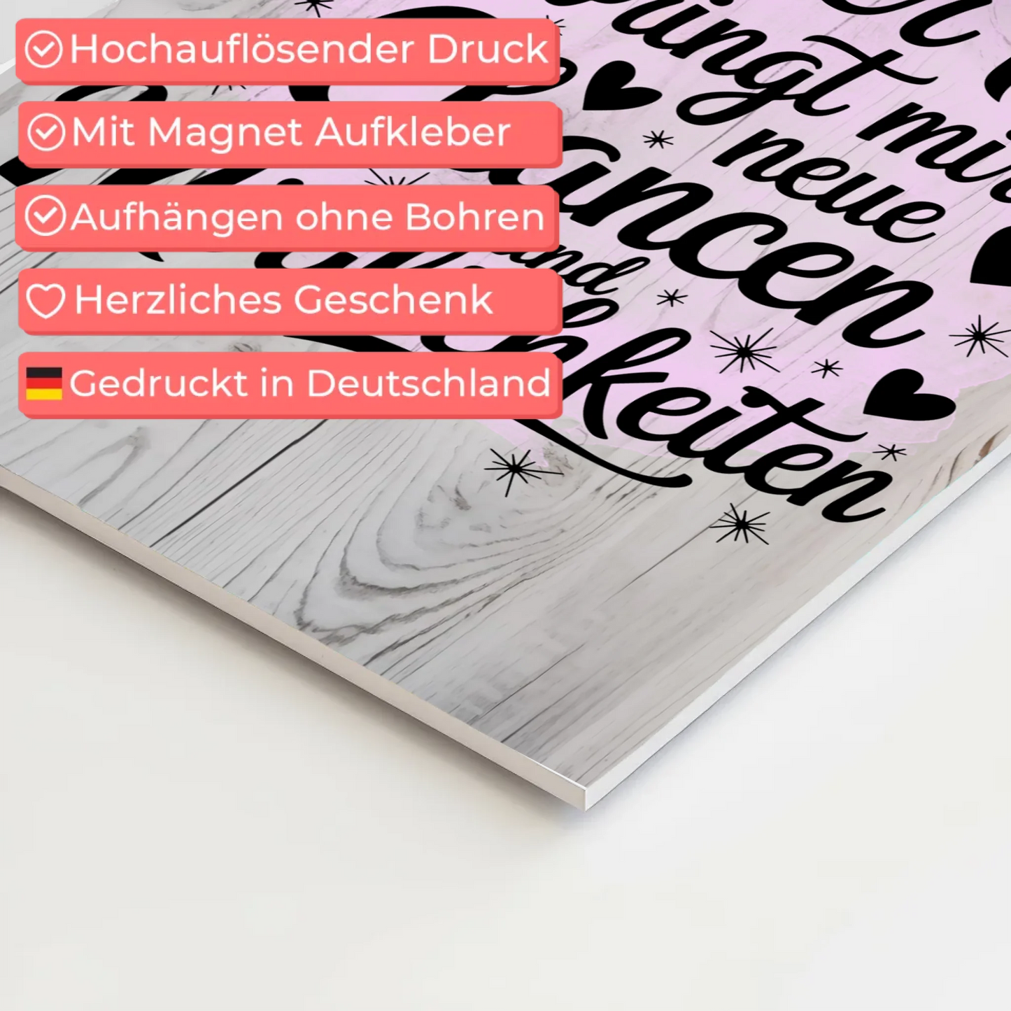 Affirmation Magnet Wandbild Positiv Spruch Neue Chancen