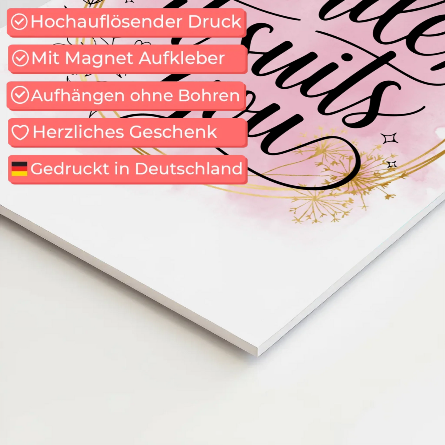 Sprüche Poster Magentisch Smile It Suits You Geschenk