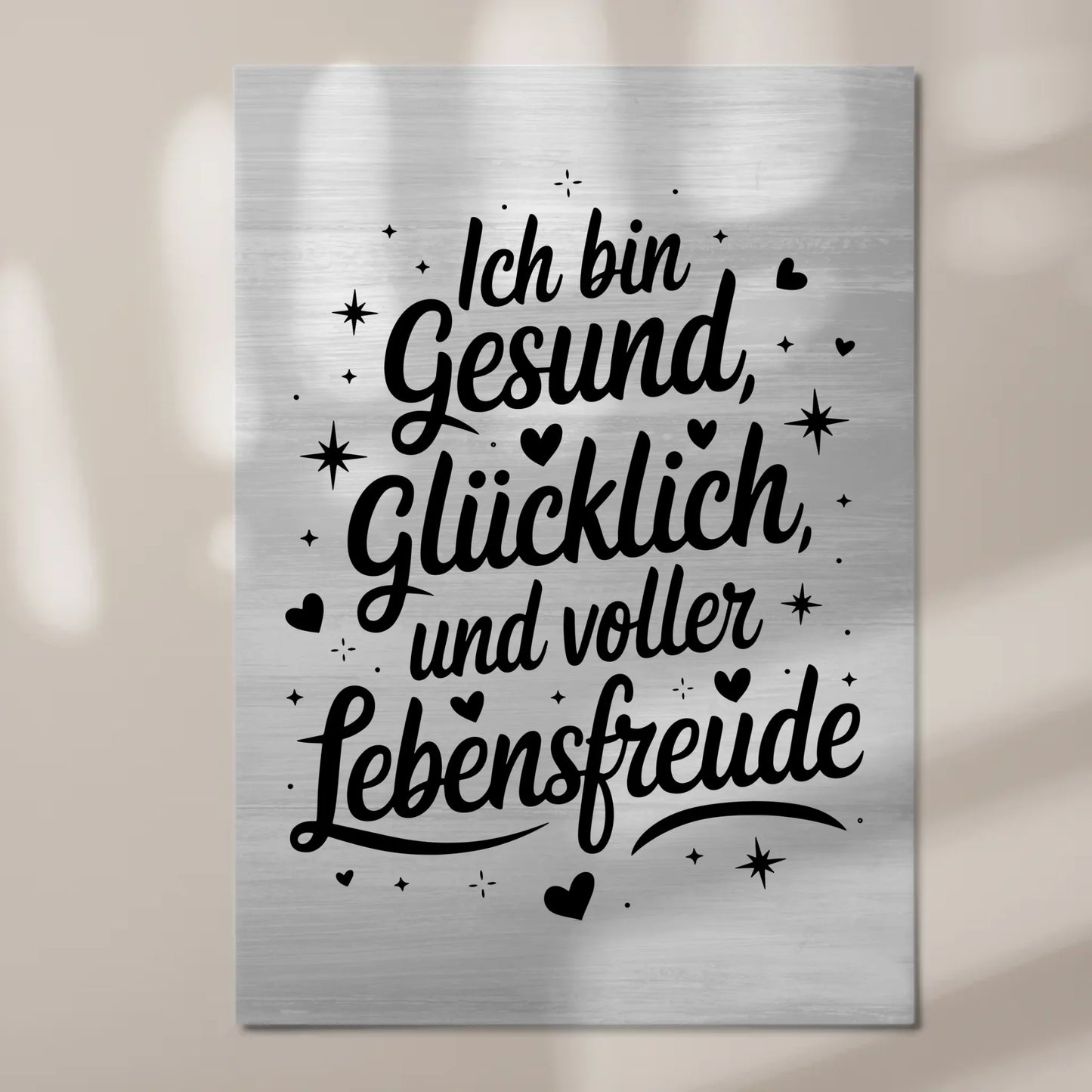 Affirmation Magnet Poster Spruch Ich bin gesund glücklich