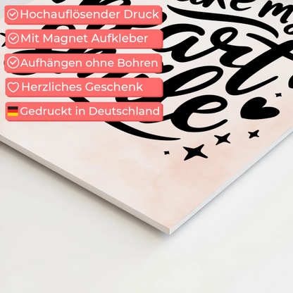 Magnet Poster Spruch You Make My Heart Smile Geschenk