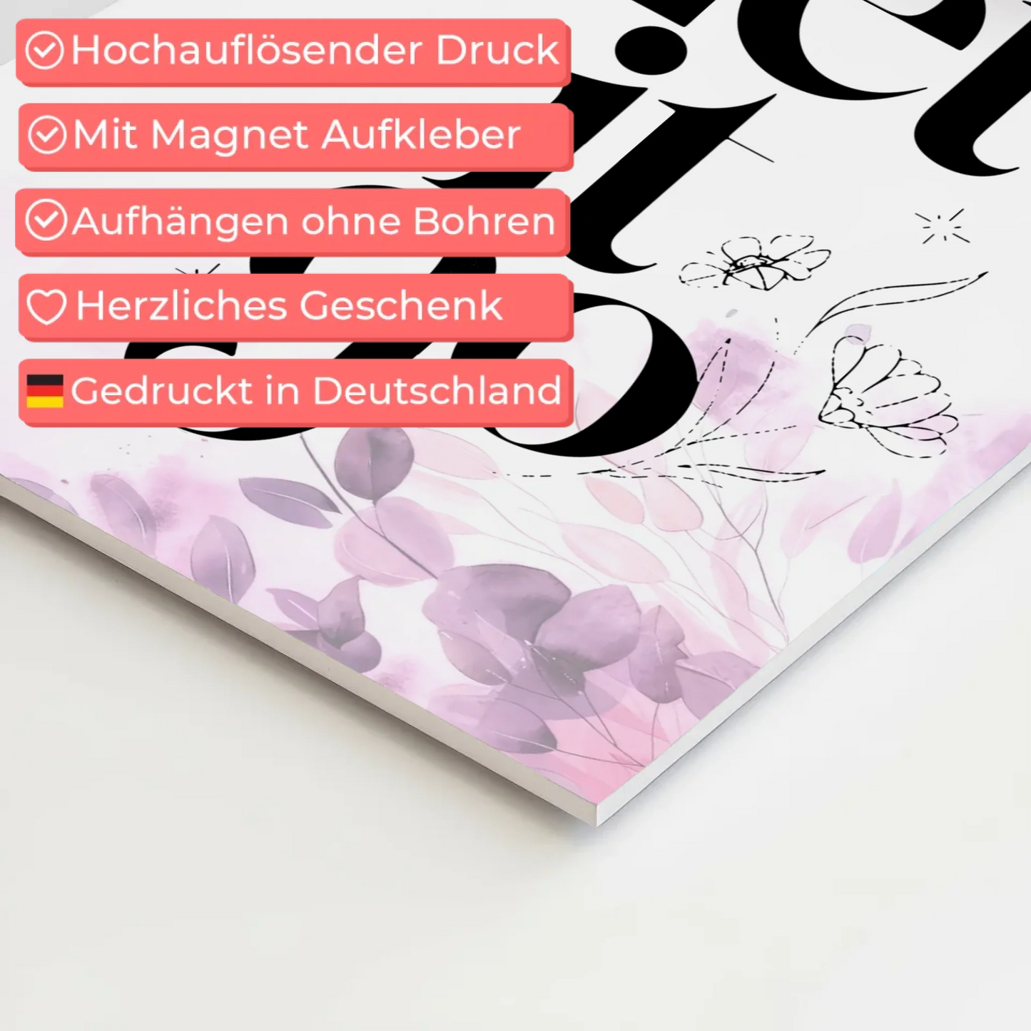 Magnet Poster mit Spruch Let it go personalisiert