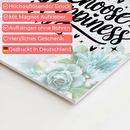Magnet Poster Spruch Choose Happiness Geschenkideen