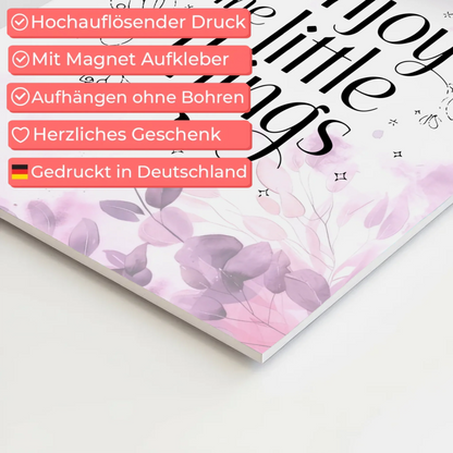 Magnet Poster Spruch Enjoy the Little Things Geschenk