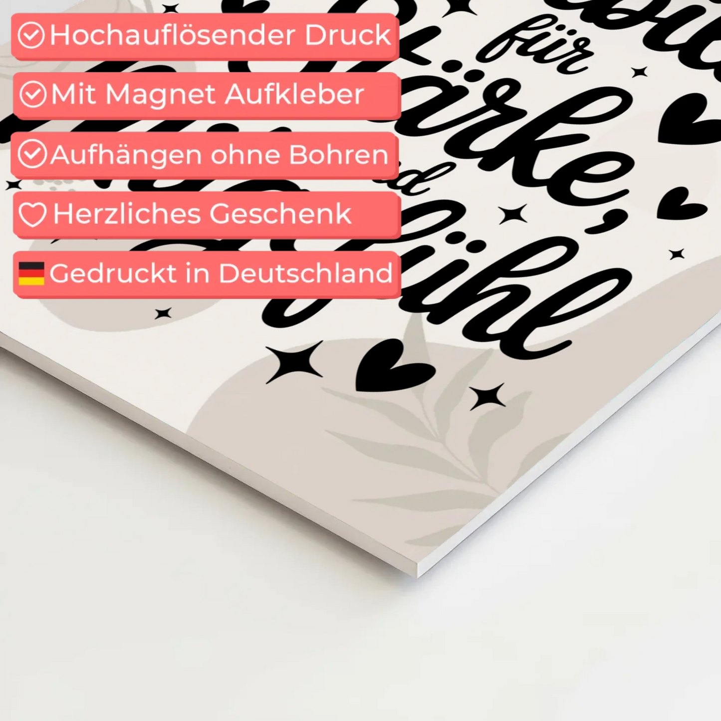 Magnetisches Wandbild Spruch Affirmation Vorbild Liebe