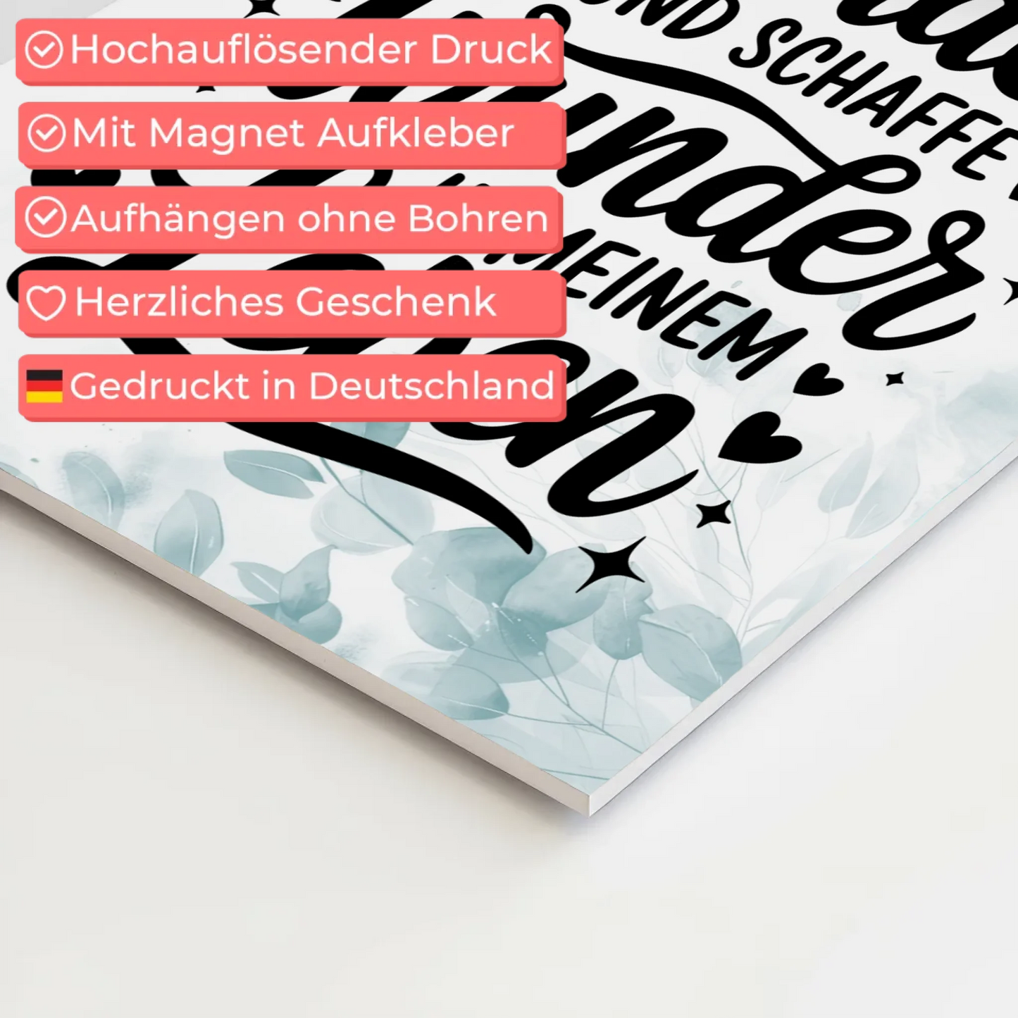Affirmation Magnet Poster: Ich bin ein Wunder, positiv
