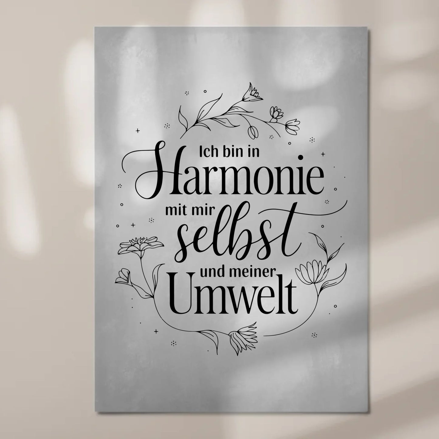 Affirmation Magnet Wandbild Ich bin in Harmonie Poster