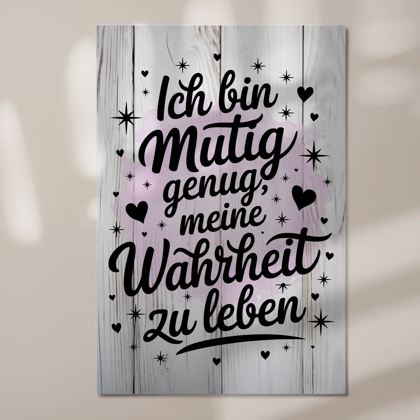 Affirmation Magnet Poster - Ich bin mutig, positiv leben
