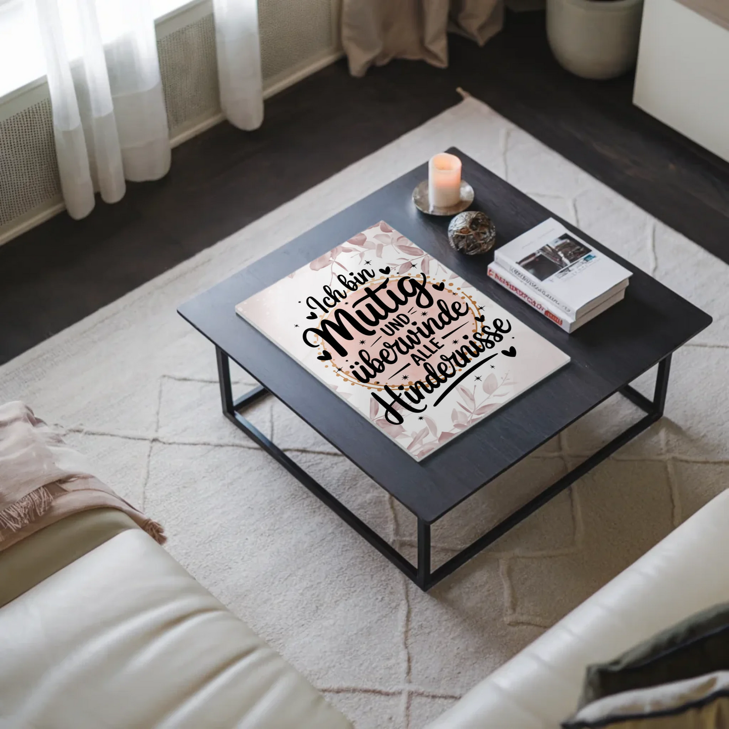 Magnetisches Wandbild Spruch Affirmation Ich bin mutig