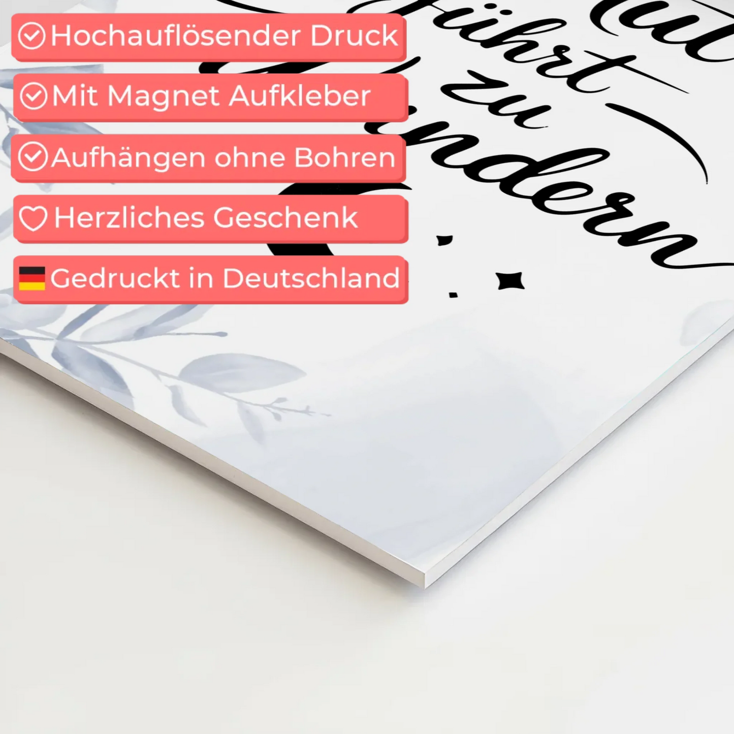 Magnetisches Sprüche Poster Affirmation Mut Wunder Fotoboard