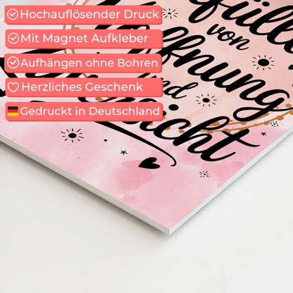 Spruch Affirmation Magnet Wandbild Positiv Hoffnung Zuversicht