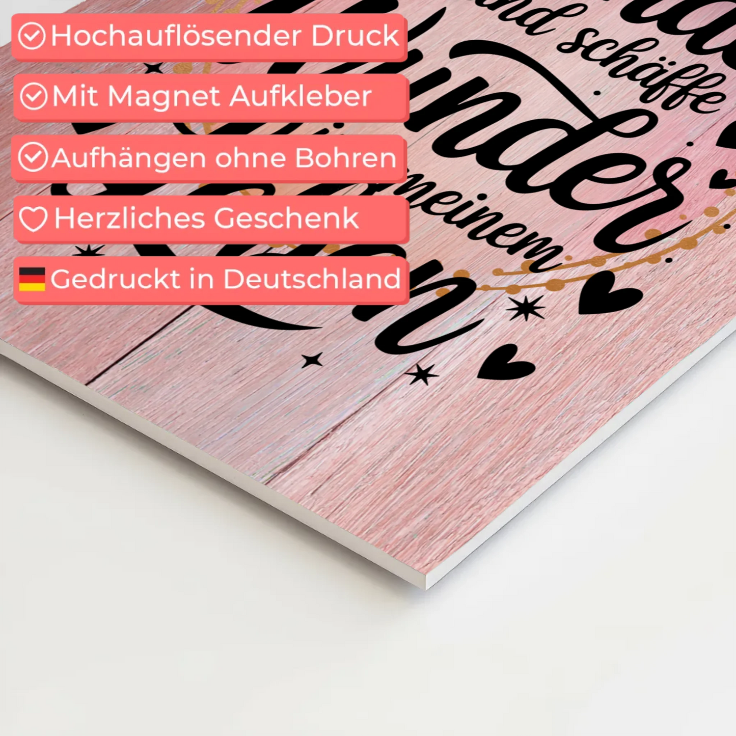 Affirmation Magnet Wandbild Ich bin ein Wunder Poster