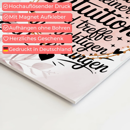 Magnetisches Sprüche Poster Affirmation Intuition Vertrauen