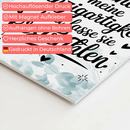 Magnetisches Wandbild Spruch Affirmation Einzigartigkeit