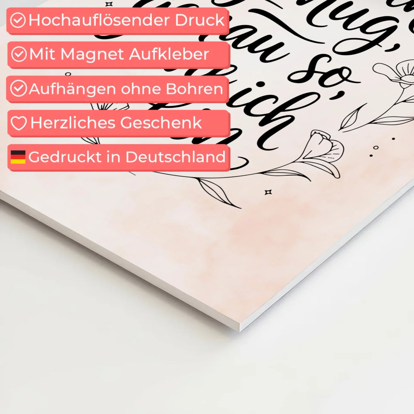 Affirmation Magnet Poster Ich bin genug positiv