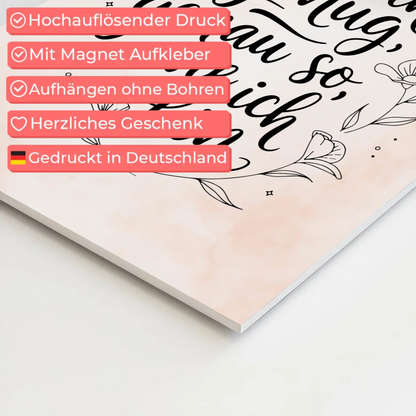 Affirmation Magnet Poster Ich bin genug positiv