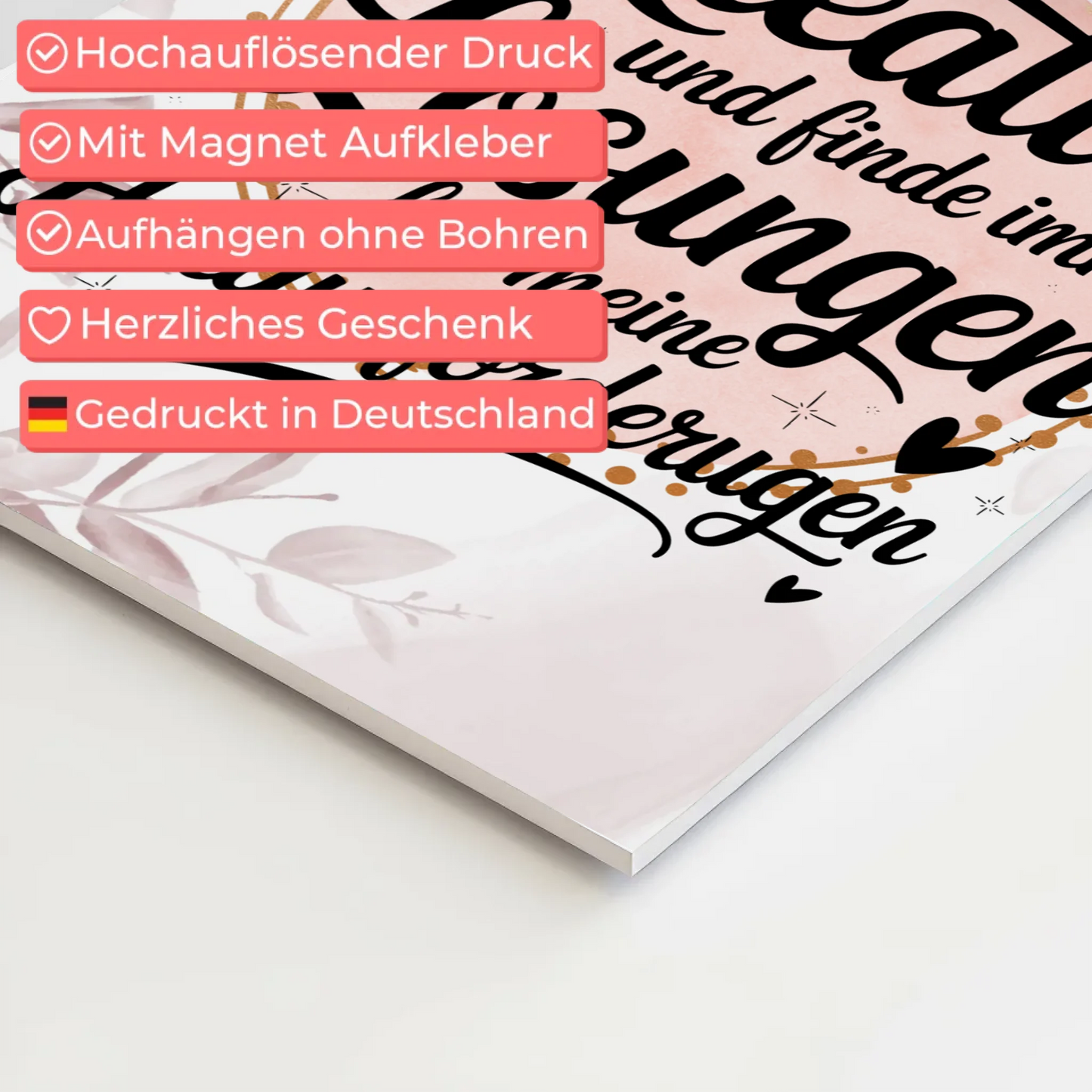 Magnet Poster mit Spruch Affirmation Positiv Kreativ