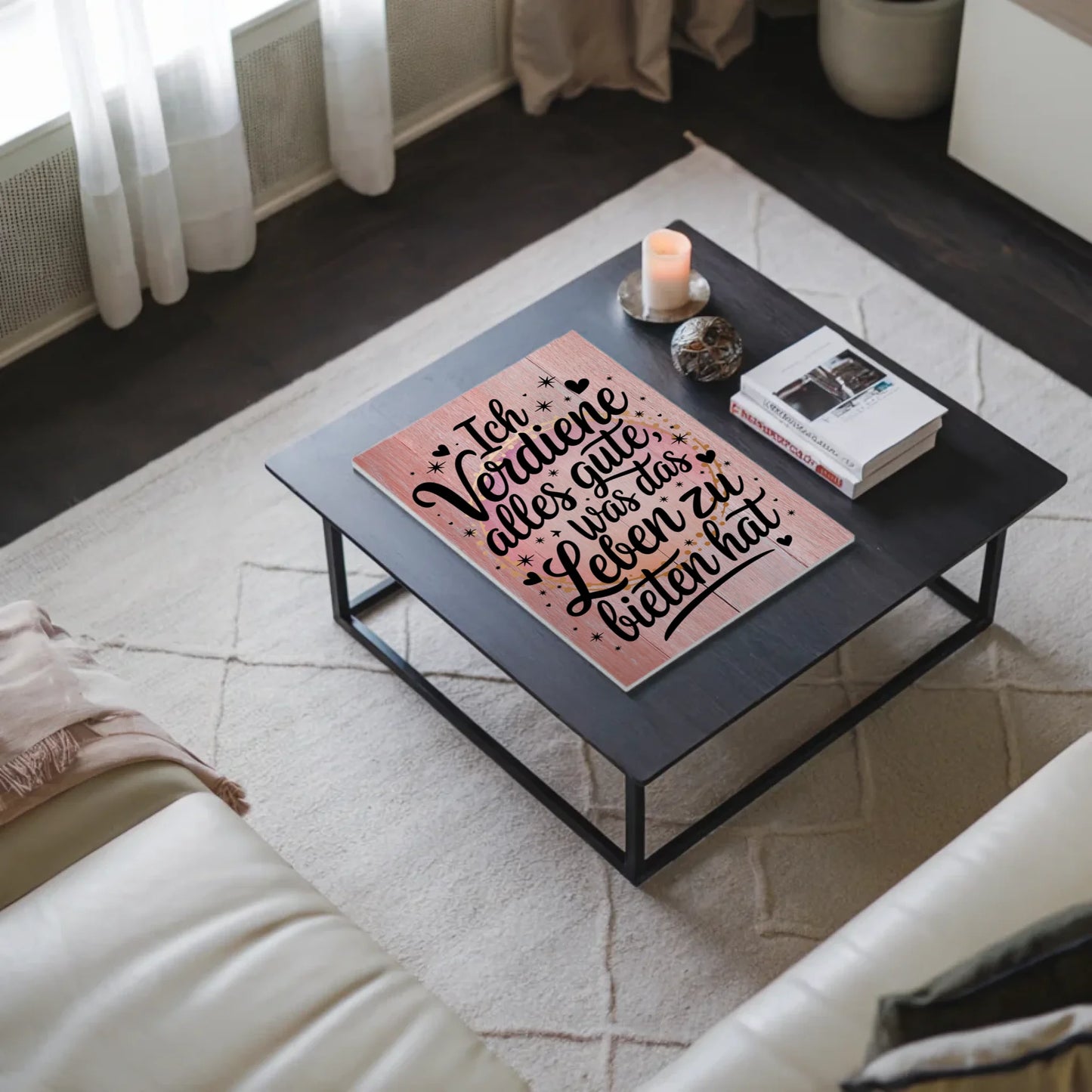 Magnetisches Wandbild Spruch Affirmation Ich verdiene Gutes