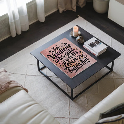 Magnetisches Wandbild Spruch Affirmation Ich verdiene Gutes