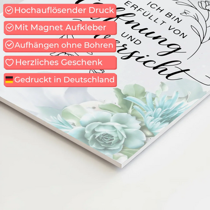 Affirmation Magnet Poster - Positiv: Hoffnung & Zuversicht