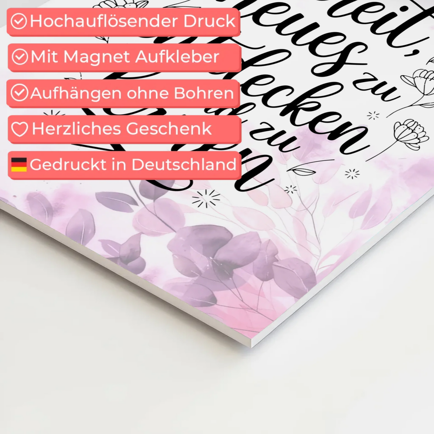 Positives Wandbild Magnet: Spruch Affirmation Ich bin bereit