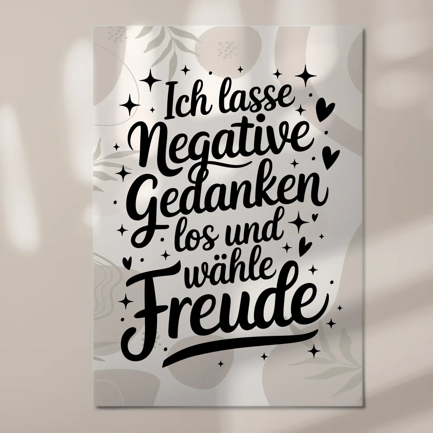 Magnet Poster Affirmation: Negative Gedanken loslassen