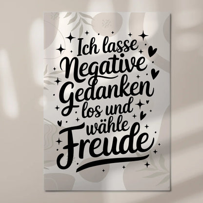Magnet Poster Affirmation: Negative Gedanken loslassen