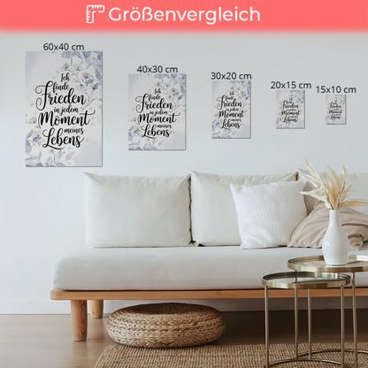 Magnet Poster mit Spruch Affirmation Positiv Frieden Leben