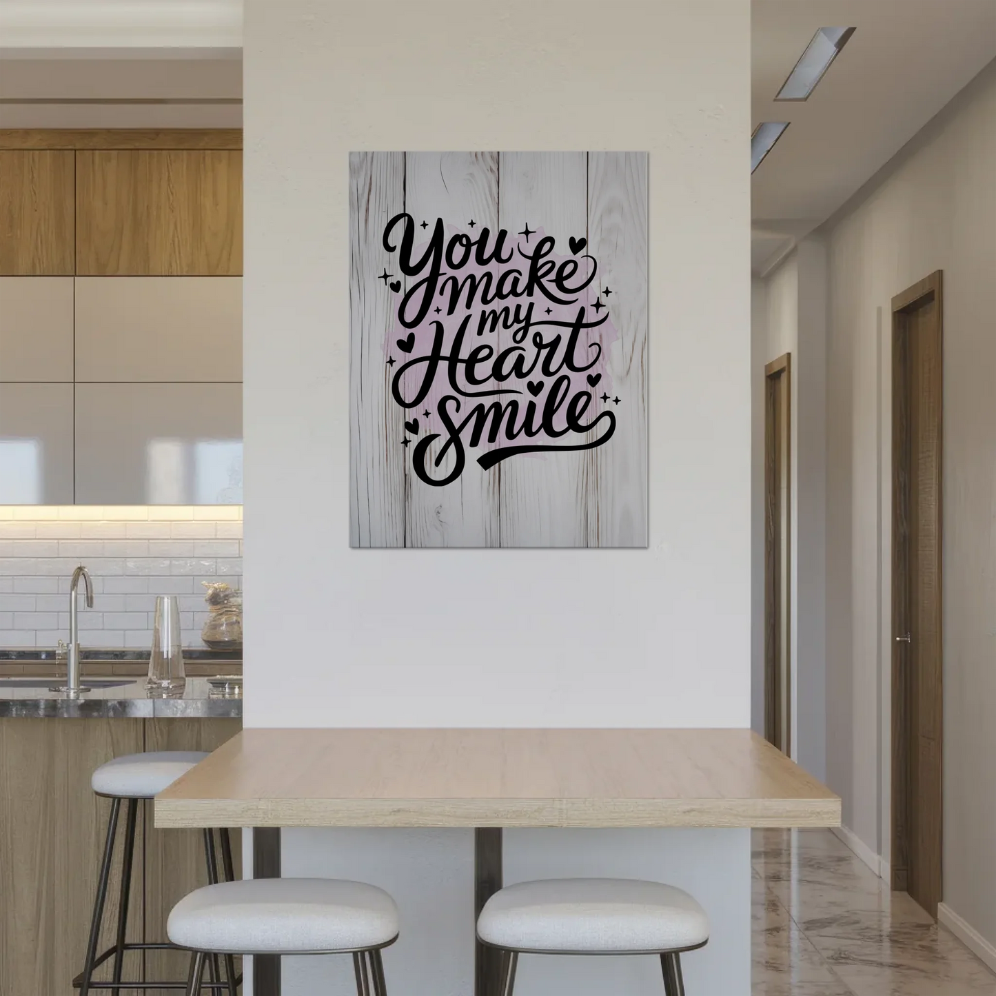 Magnet Poster mit Spruch You Make My Heart Smile