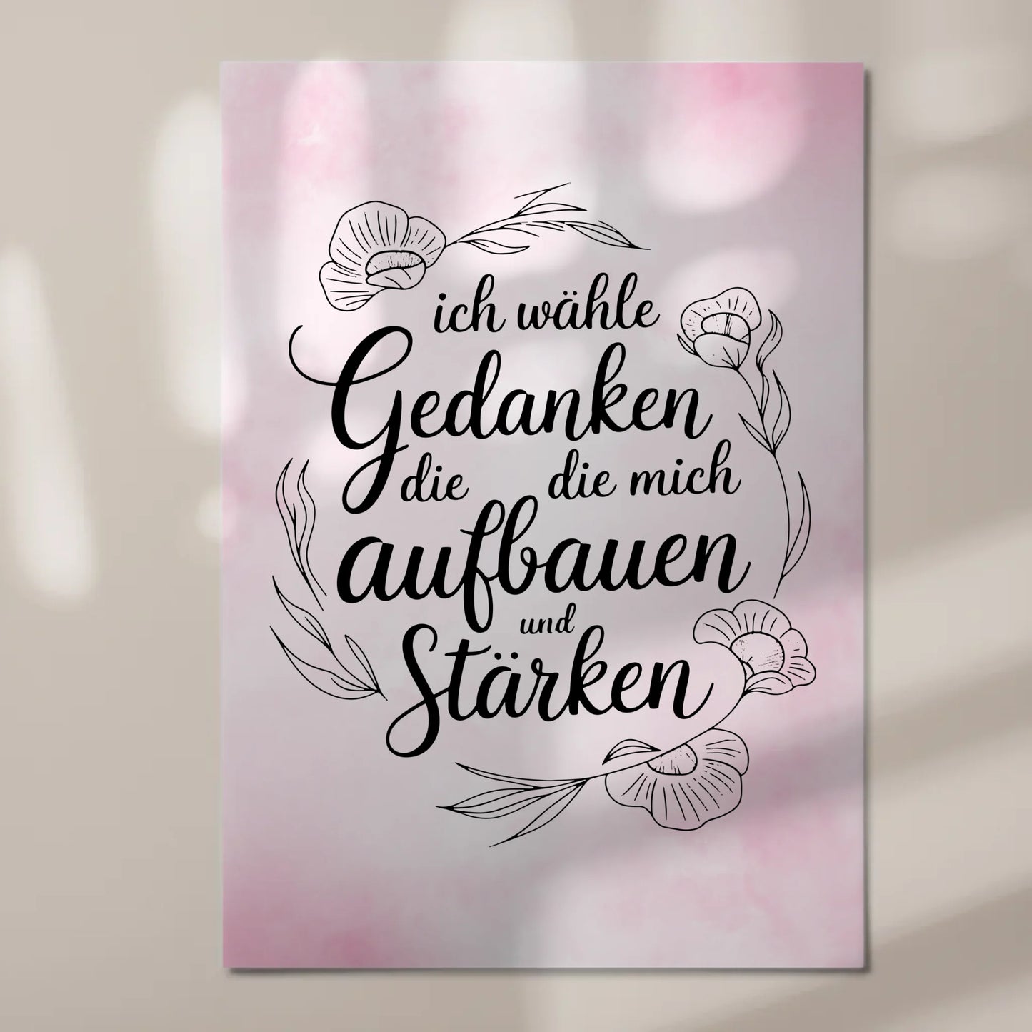 Magnetisches Wandbild Spruch Affirmation Gedanken stärken