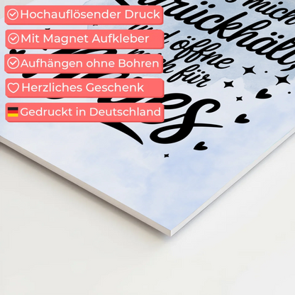 Magnetisches Wandbild Spruch Affirmation Ich lasse los