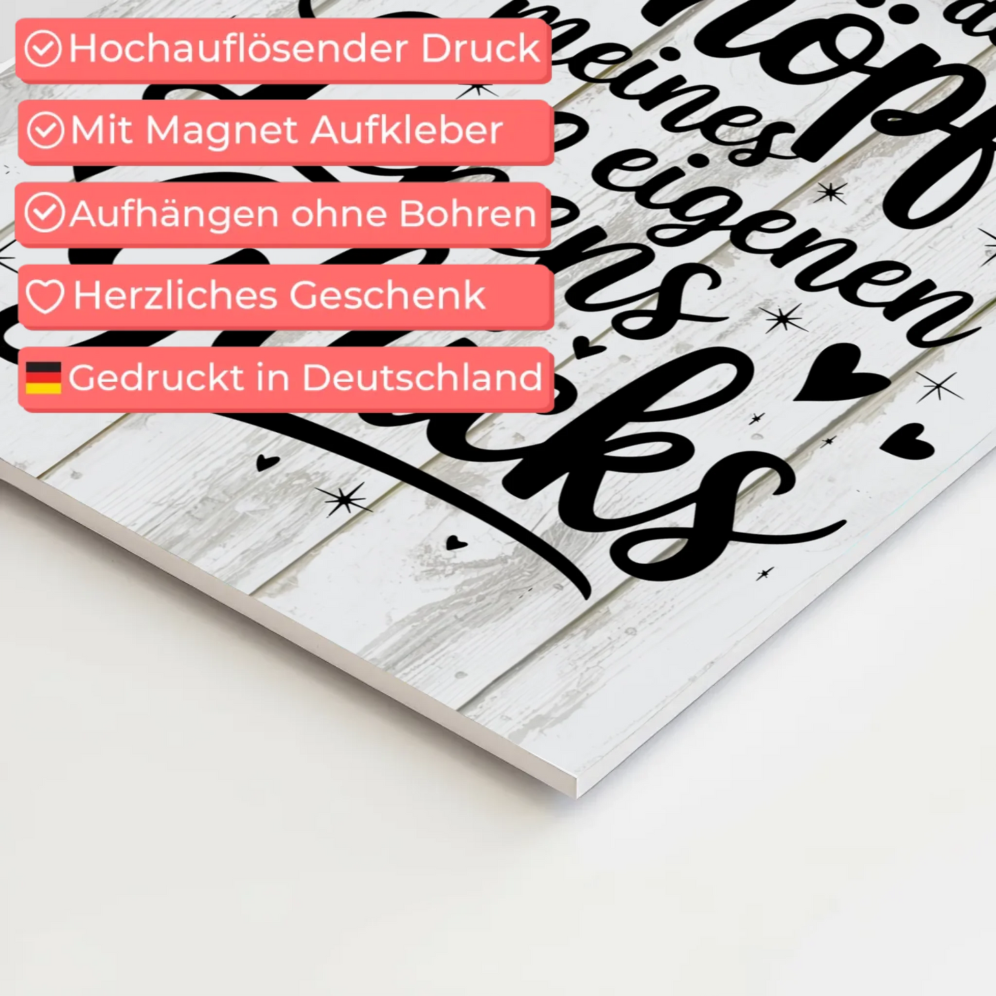 Affirmation Magnet Poster Spruch Ich bin der Schöpfer